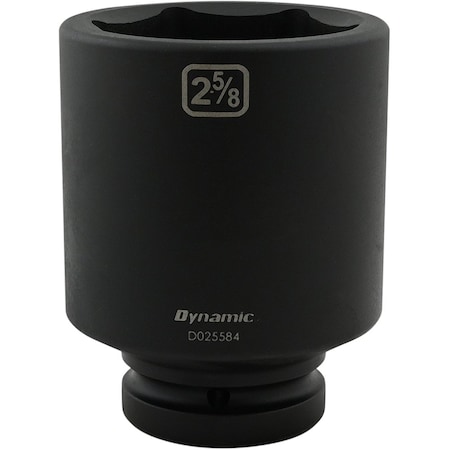 Dynamic 1" Drive Deep Socket, Black Phosphate, Tools 2-5/8" X 1" Drive, 6 Point Deep Length D025584